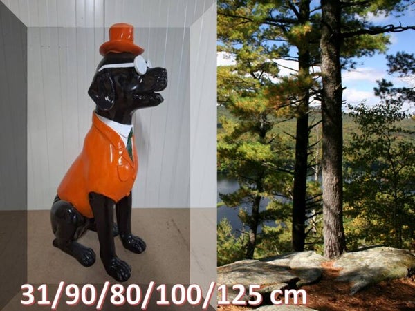 smoking hond orange laminaat 125 cm