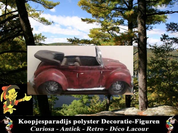 A108 curiosa  cabrio VW  bloemplanter polyester résine 65cm