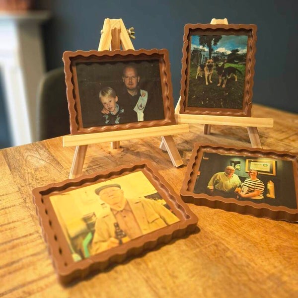 Chocolade fotokader met eigen foto