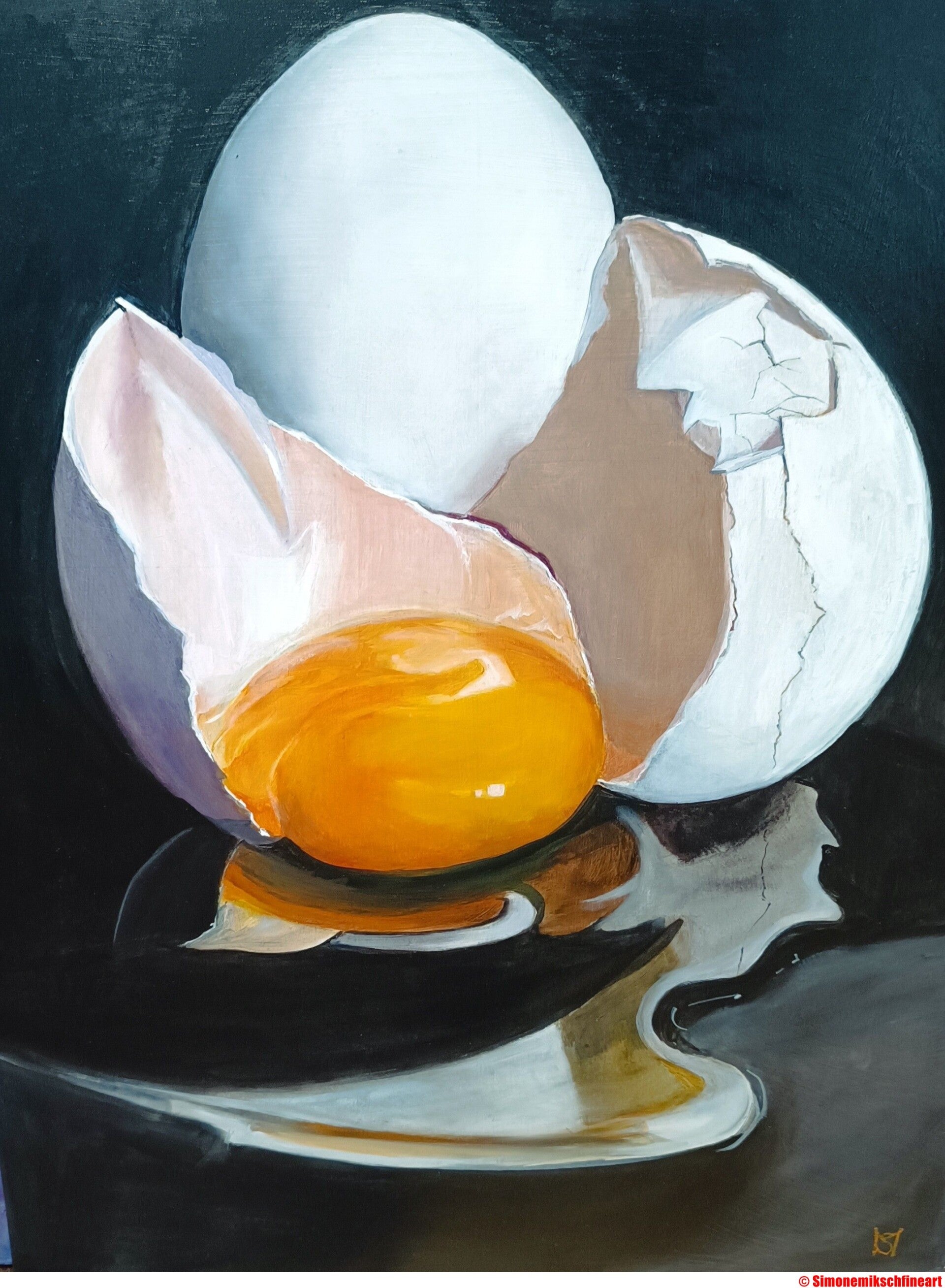 Stillleben, Ei Realismus, Simone Miksch Fine Art