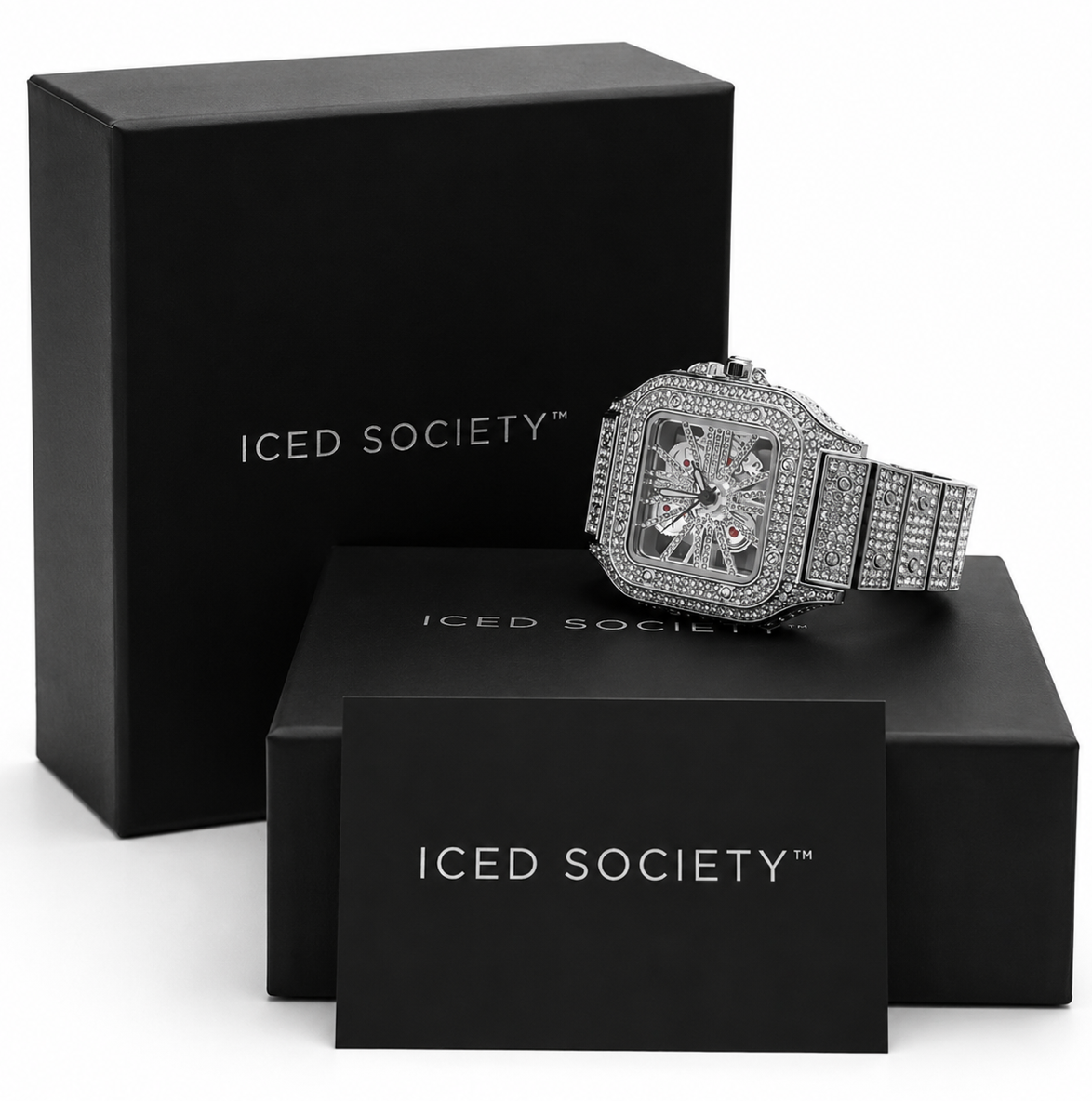 Skeleton Iced Out Watch