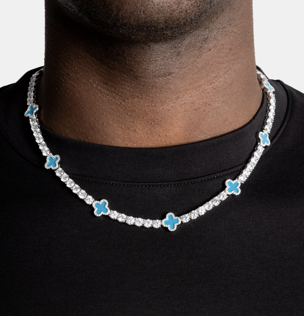 Clover Iced Out Tennis Chain