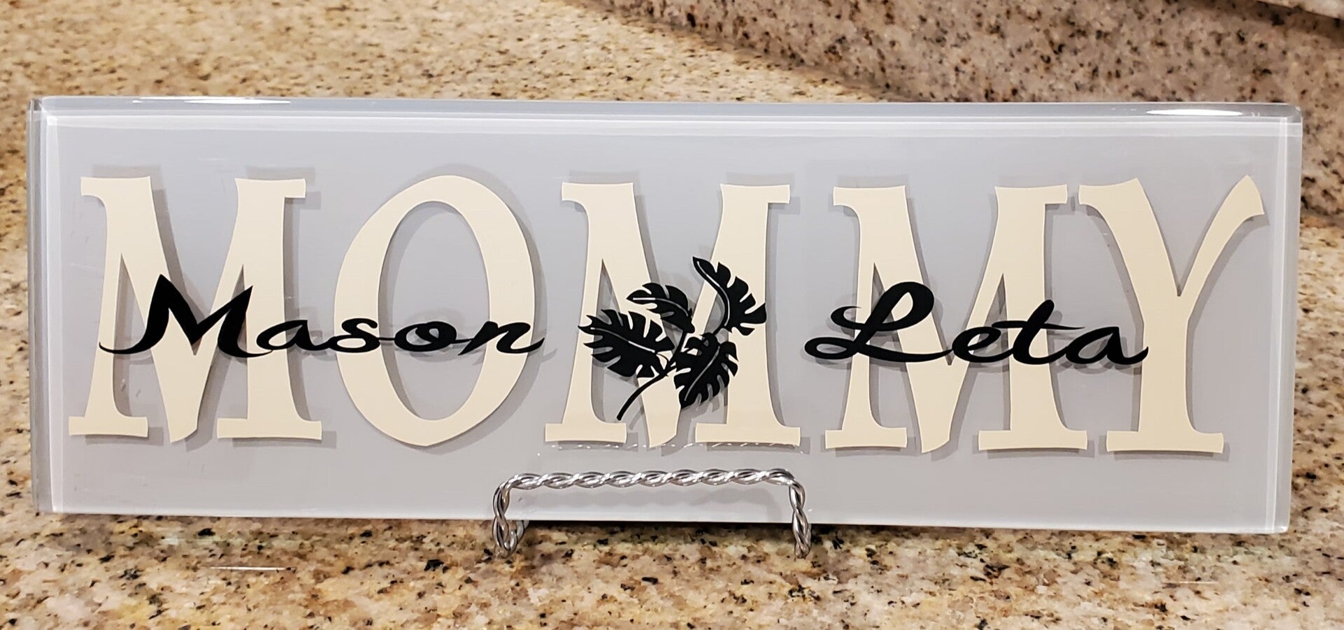 Personalized glass plaque