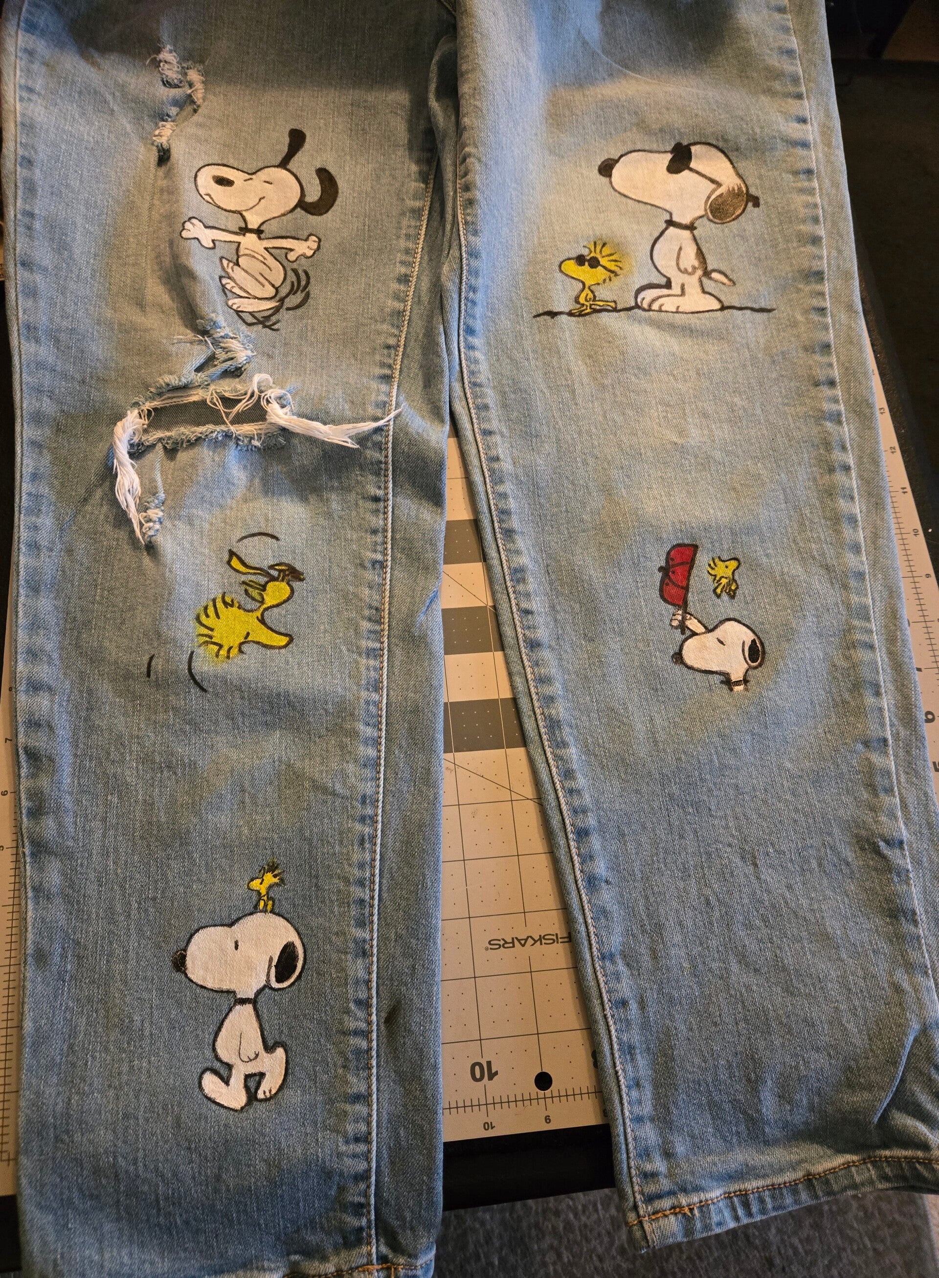 Hand Painted Jeans - Front