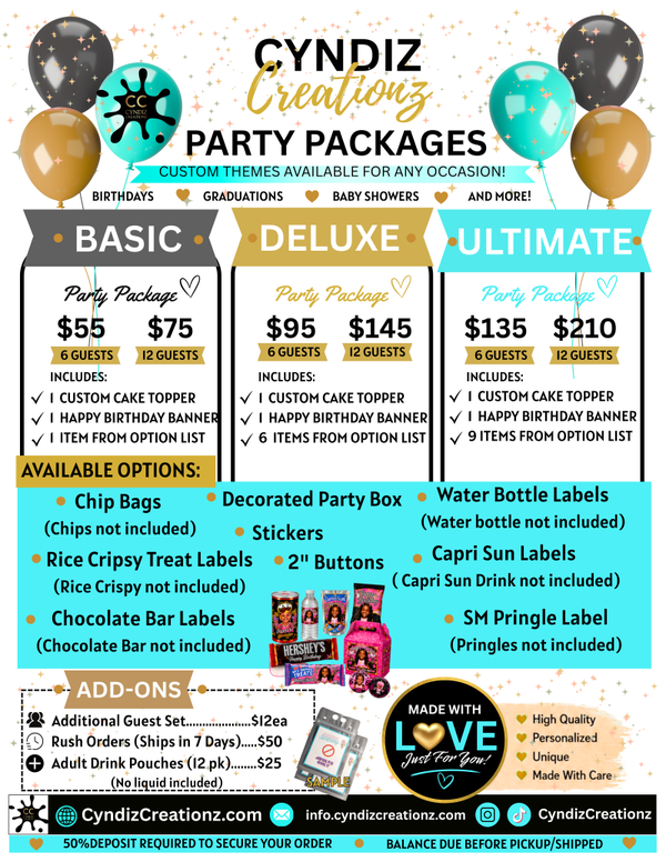 Party Package - Basic 6 Guest