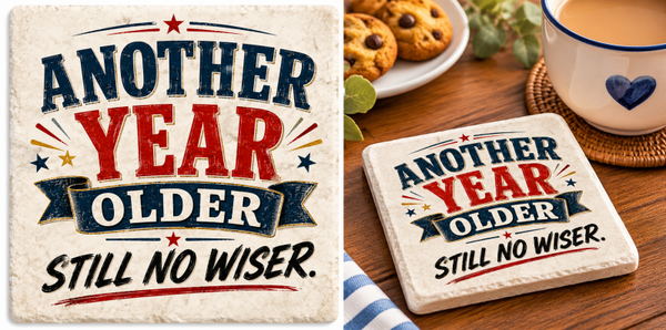 Birthday Marble Coaster – Another Year Older