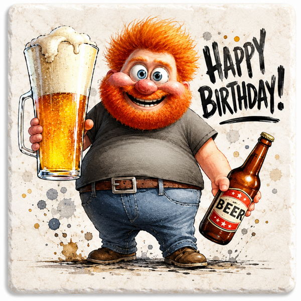 Birthday Marble Coaster – Happy Birthday