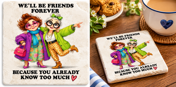Friendship Marble Coaster – Friends Forever
