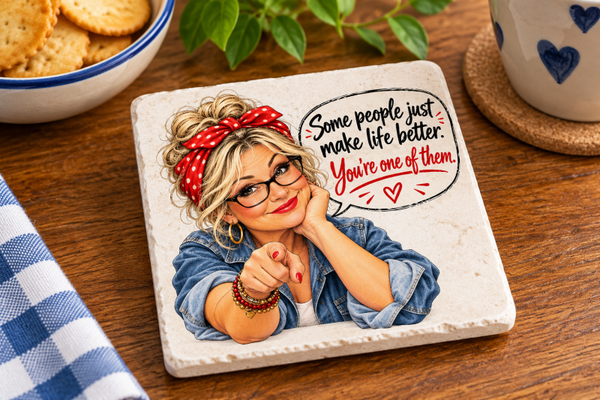 Friendship Marble Coaster – You Make Life Better