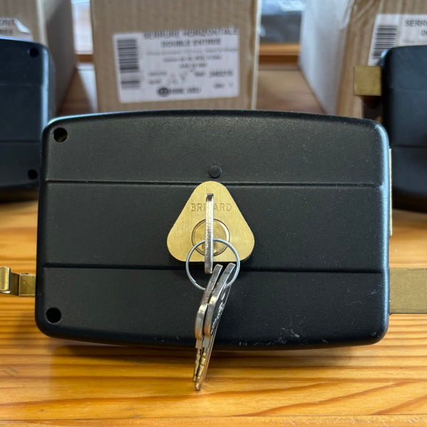 Serrure horizontale double entrée - Bricard (droit)