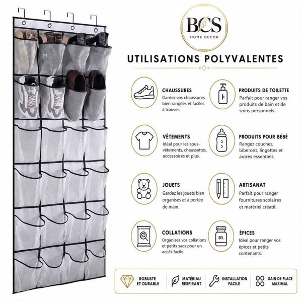 Organisateur Suspendu Multi-Poches – Rangement Pratique et Gain de Place