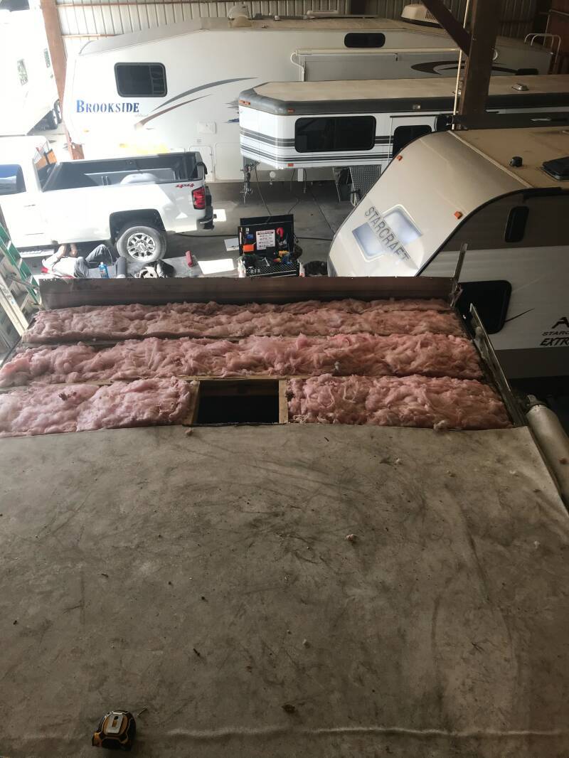 RV ROOF REPAIR NEW INSULANTION 
