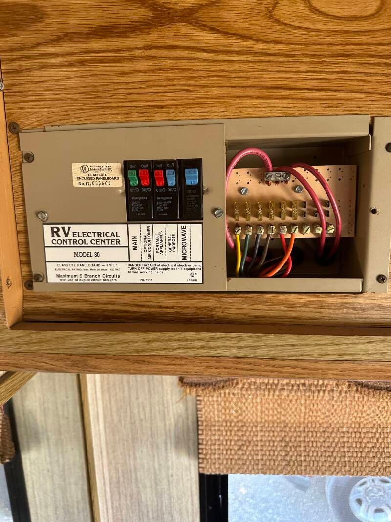 RV Electrical 12VDC fuse panel