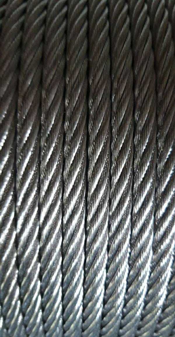 KABEL RVS A-4 CONSTRUCTIE 6 X 36 + TOUWKERN 16 MM PER 100 M