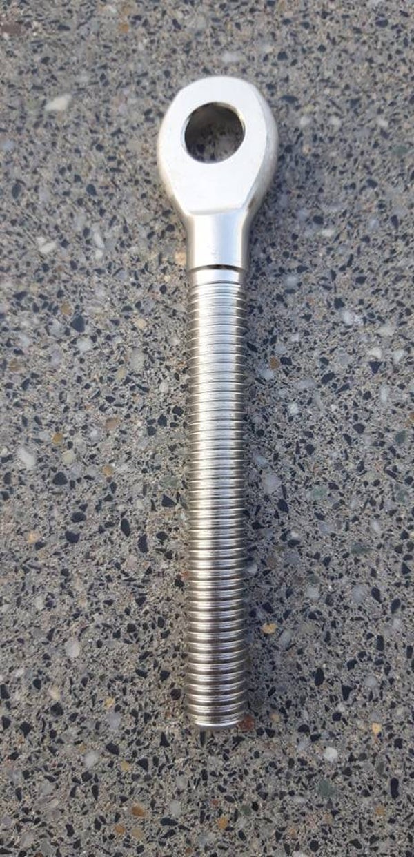 OOGBOUTEN RVS MET METRISCHE DRAAD RECHTS