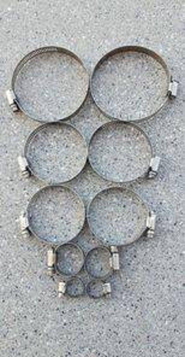 SLANGKLEM RVS / 10 STUKS