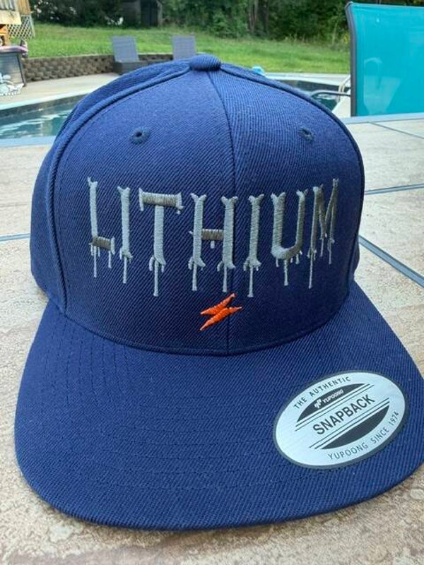 Lithium Flannel navy snapback