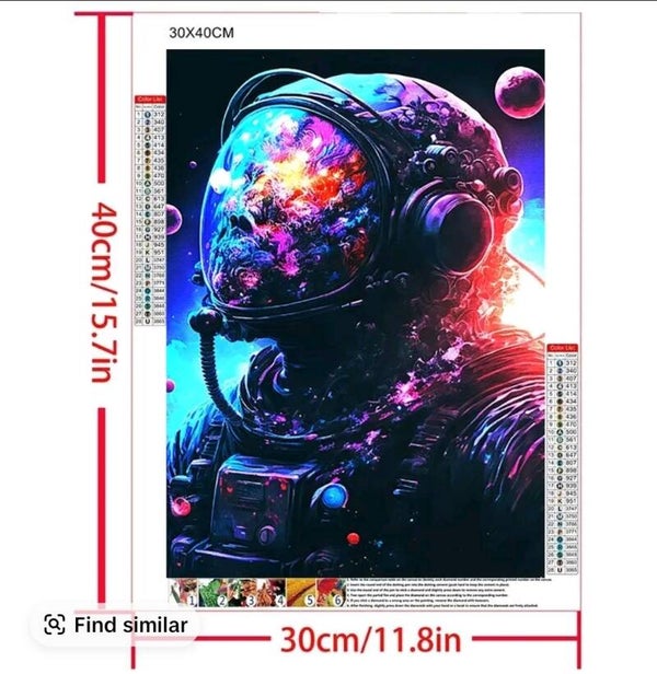 “Galactic Gaze” Diamond Art Kit – 30x40cm Canvas