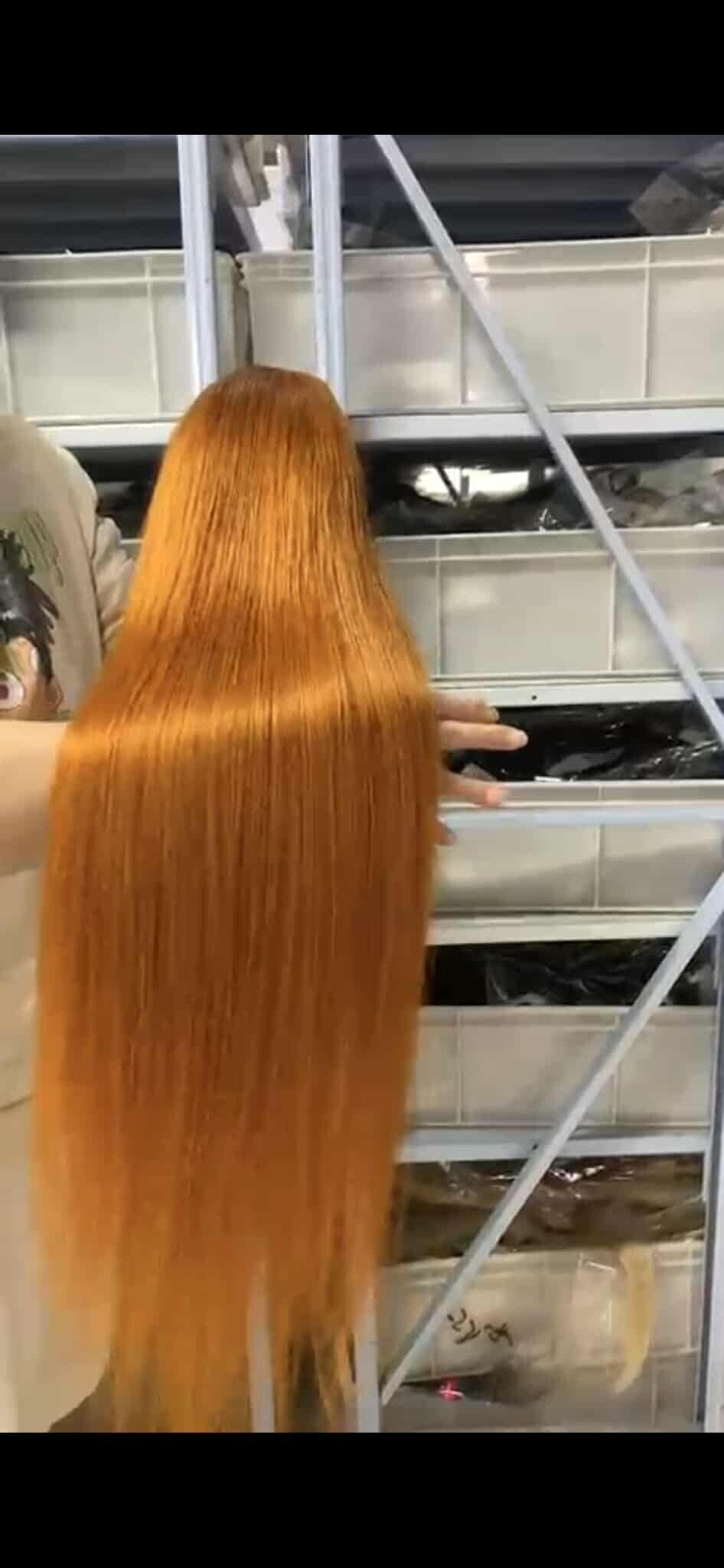 Orange Blaze 13x4 Transparent Lace Wig – 18" to 30