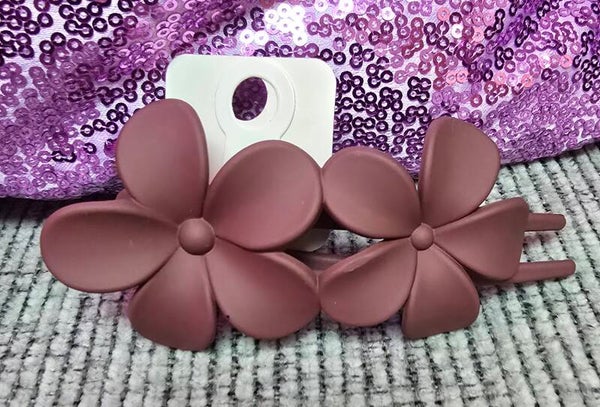 Earthy Chic Hair Clips – Cocoa Flower Duo