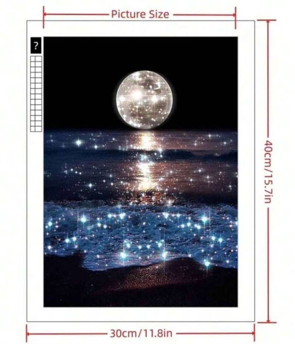 Midnight Moon 5D Diamond Painting Kit