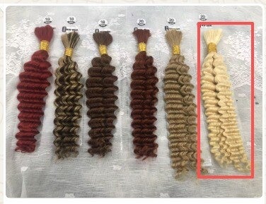 Colored Deep Wave Bulk Human Hair – 18" to 24"