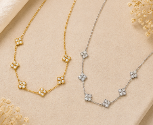 Sparkle clover ketting