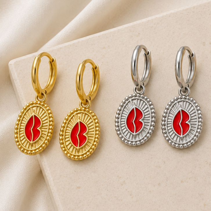 Lip Charm oorbellen