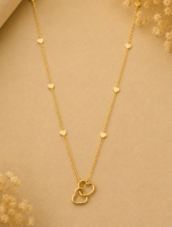 Dubble heart ketting