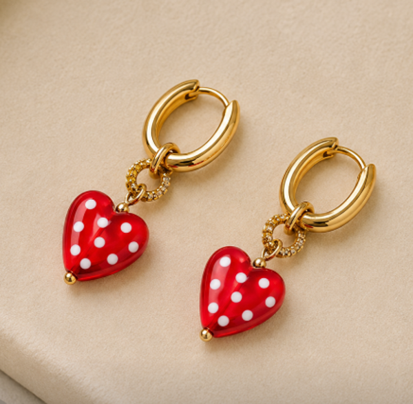 Sweet heart oorbellen