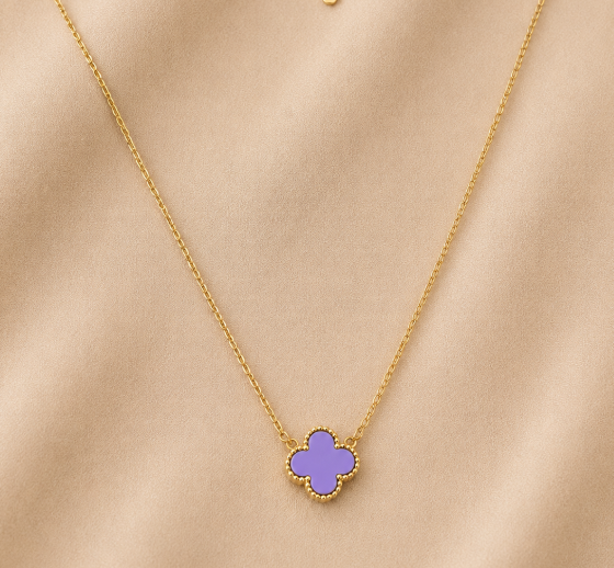 Clover ketting paars