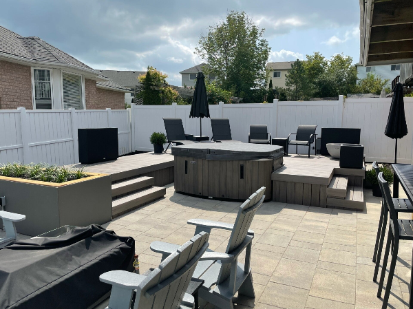 hot tub enclosure and deck, kitchener