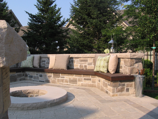 Natural stone firepit, Kitchener
