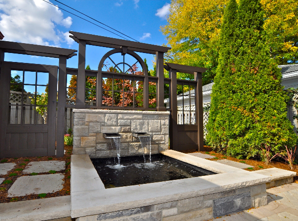 natural stone water pond, Kitchener