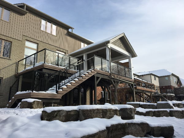 2 storey covered deck, waterloo