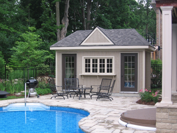 custom built pool cabana, guelph