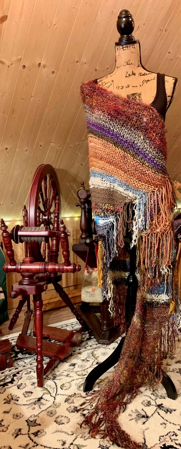 CHÂLE DU SOLEIL Hand-Knit (with Handspun) Shawl