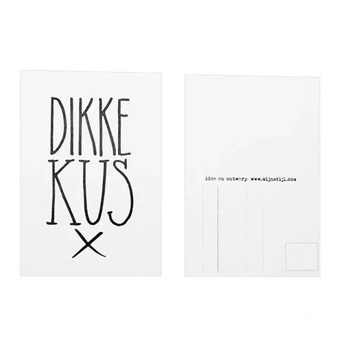 Kaartje Dikke kus 15 x 10 cm – Mijn Stijl