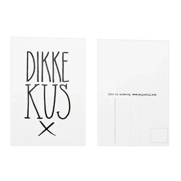 Kaartje Dikke kus 15 x 10 cm – Mijn Stijl