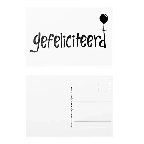 Kaartje Gefeliciteerd 10 x 15 cm – Mijn Stijl