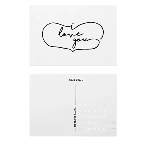 Kaartje Love You 10 x 15 cm – Mijn Stijl