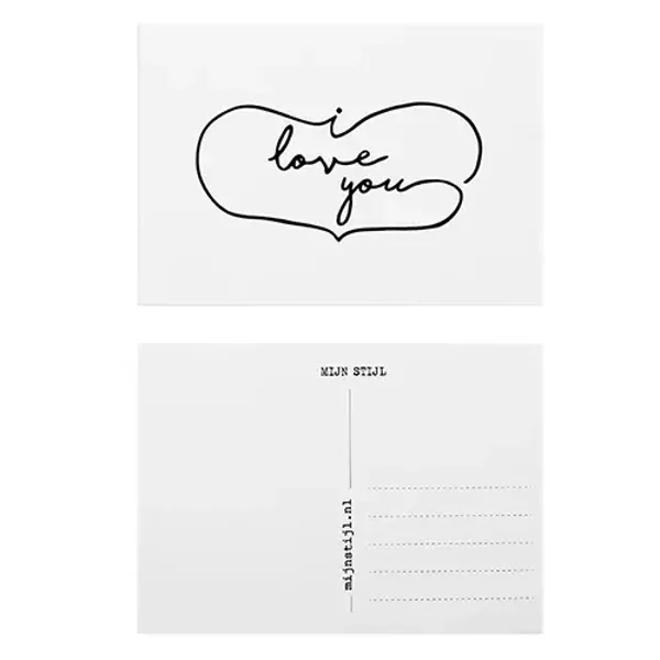 Kaartje Love You 10 x 15 cm – Mijn Stijl