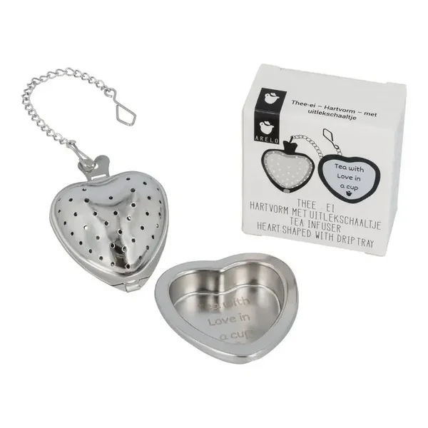 Theezeefje Hart Met Uitlekschaaltje 5,2 x 4,5 x 2,5 cm – Arelo