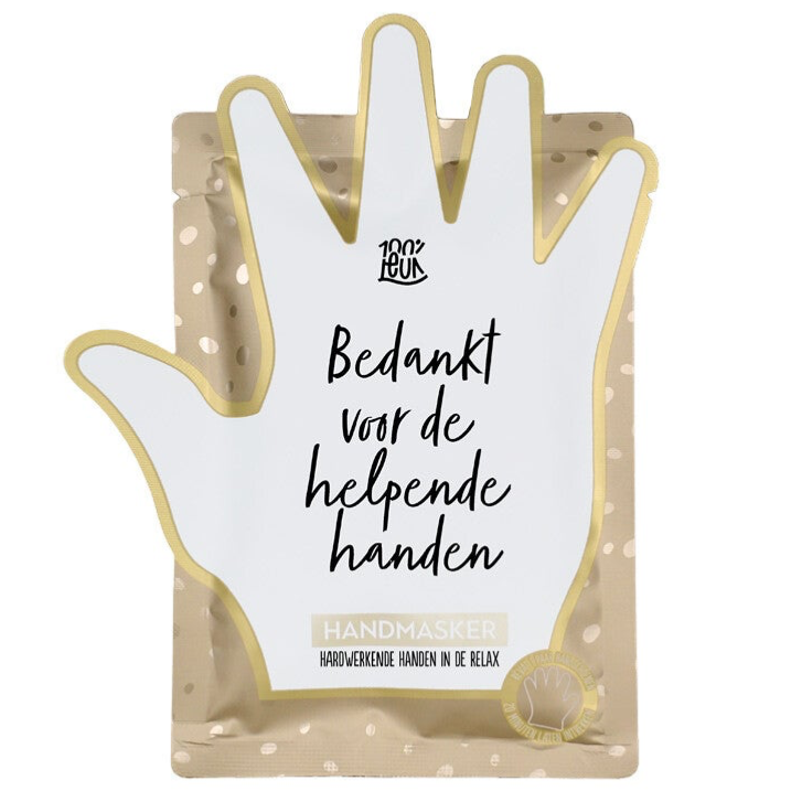Handmasker Bedankt voor de helpende handen (18 x 13,5 x 1 cm) – 100%LEUK