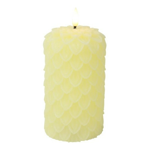 LED Kaars Dennenkegel ci Lyon L crème (8,5x8,5x15 cm) – Countryfield