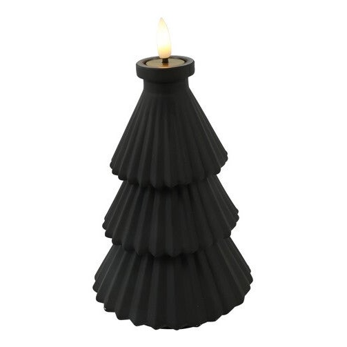 LED Kaars kerstboom Bela zwart (10,5x10,5x20 cm) – Countryfield