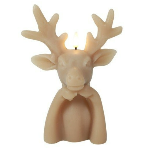 Hert Kaars LED Lyon L Beige (13,7 cm) – Countryfield