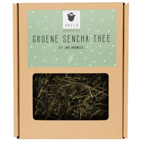 Theedoosje Groene Sencha Thee (13 x 10,5 x 2,5 cm) – Arelo