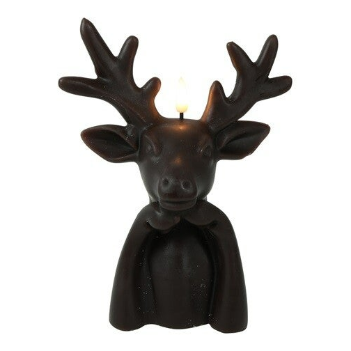 Hert Kaars LED Lyon L Bruin (13,7 cm) – Countryfield