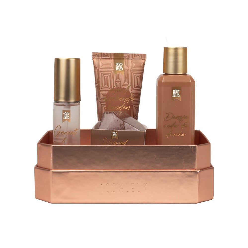 Cadeaupakket Omdat je het verdient (16,3 x 11,7 x 13,5 cm) – 100%LEUK